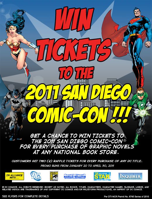 Manila Life Win tickets to the 2011 San Diego ComicCon