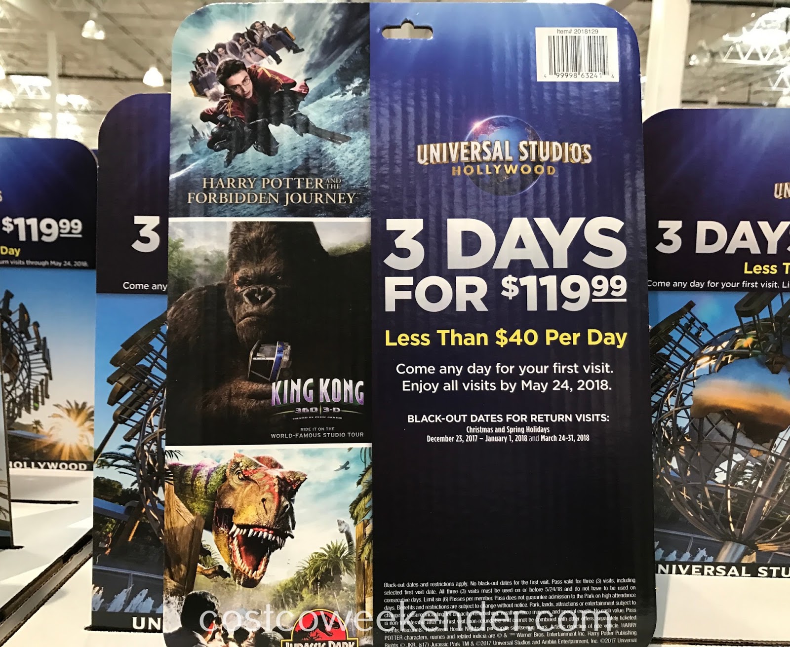 Universal Studios Hollywood 3 Day Ticket Costco Weekender